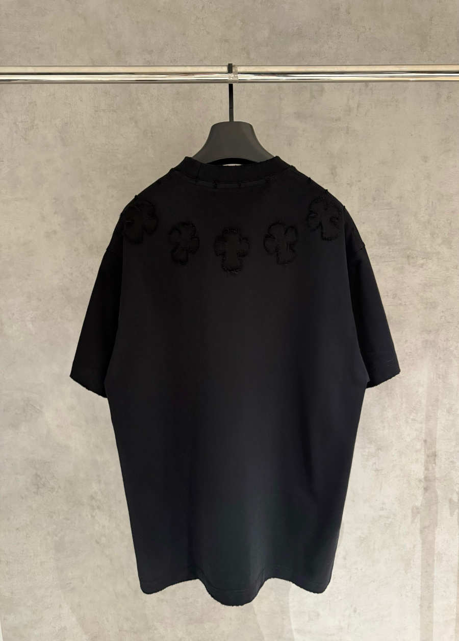CHROME HEARTS 크롬하츠 SS2023 자수 디테일 반팔 티셔츠 블랙 2