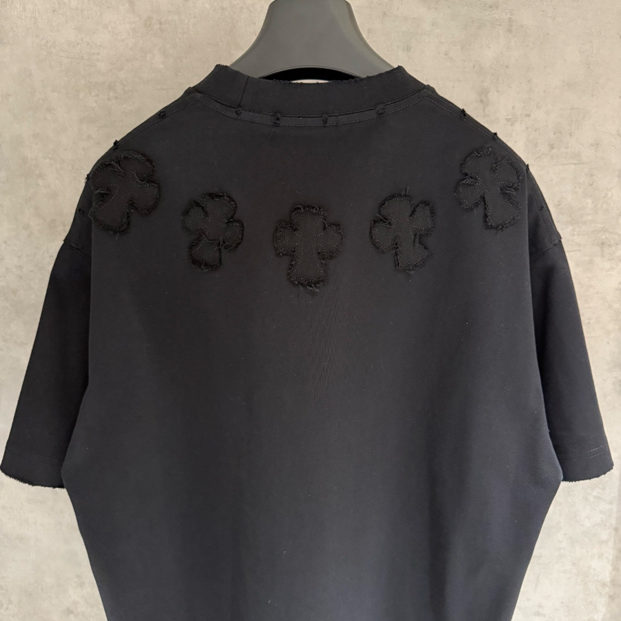 CHROME HEARTS 크롬하츠 SS2023 자수 디테일 반팔 티셔츠 블랙 4