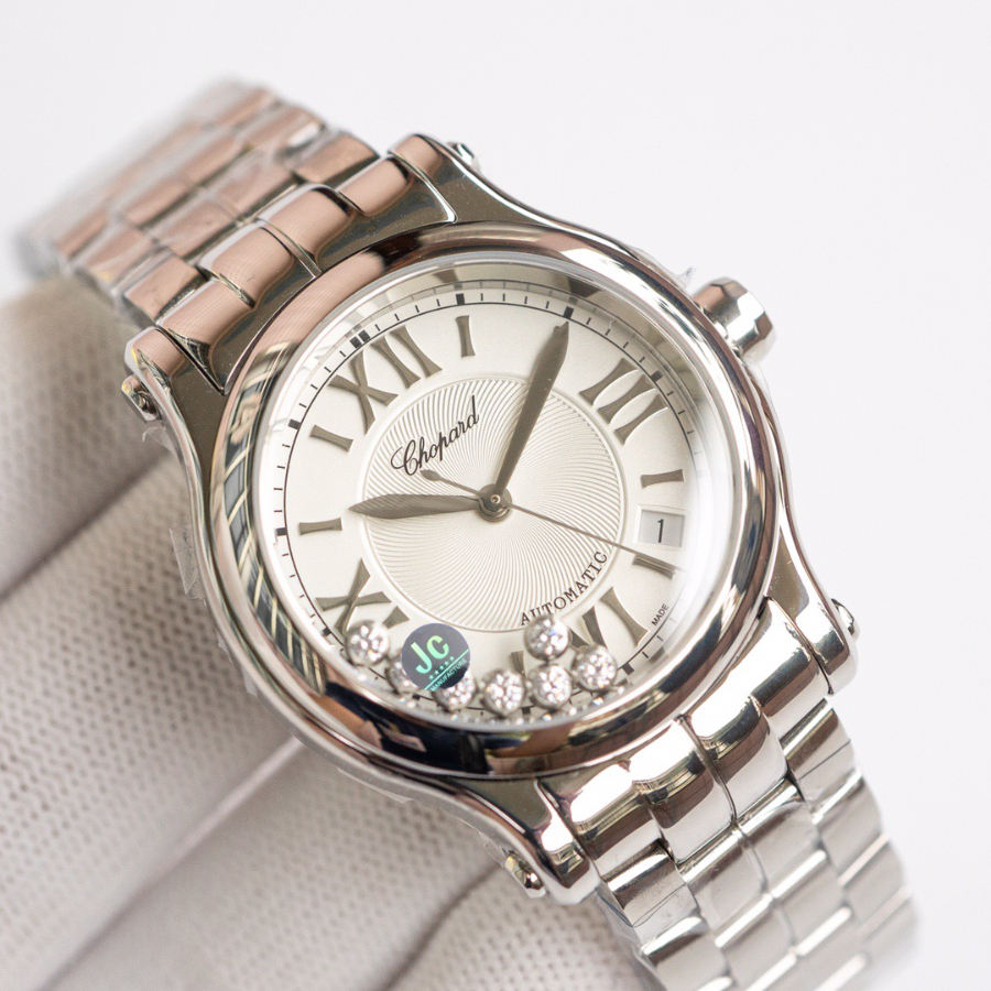 Chopard Happy Diamonds  쇼파드 해피 다이아몬드 오토매틱 브레이슬릿 실버 5