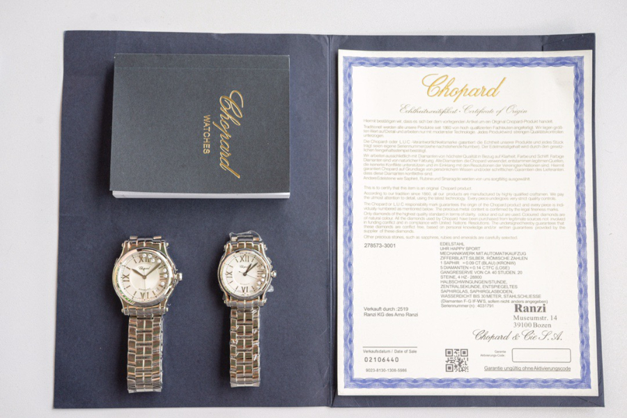 Chopard Happy Diamonds  쇼파드 해피 다이아몬드 오토매틱 브레이슬릿 실버 9