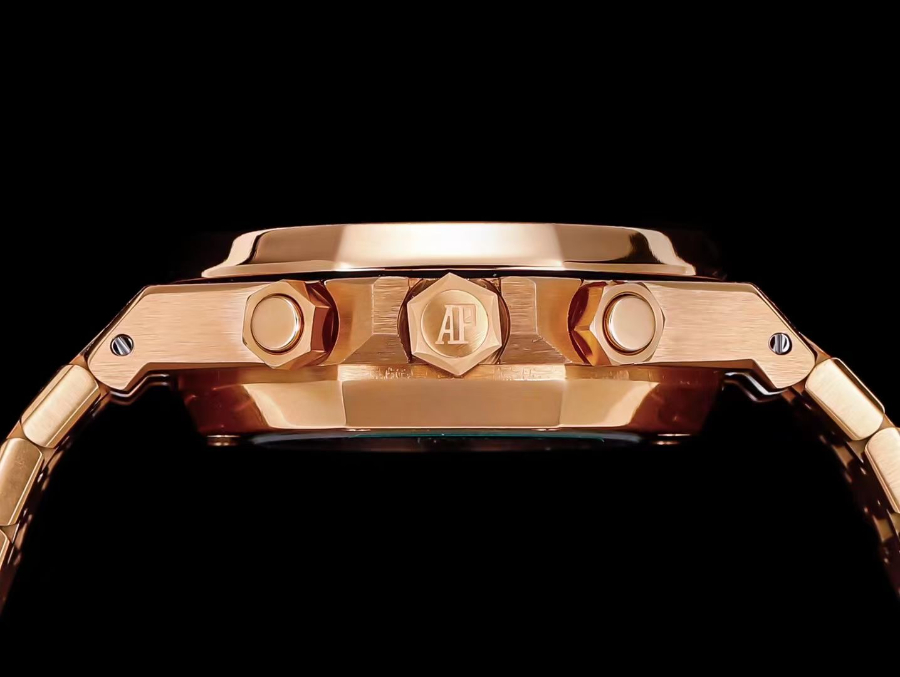 Audemars Piguet Royal Oak Chronograph 41mm Purple Dial 오데마 피게 로얄 오크 크로노그래프 41mm 골드베젤 코발트 다이얼 8