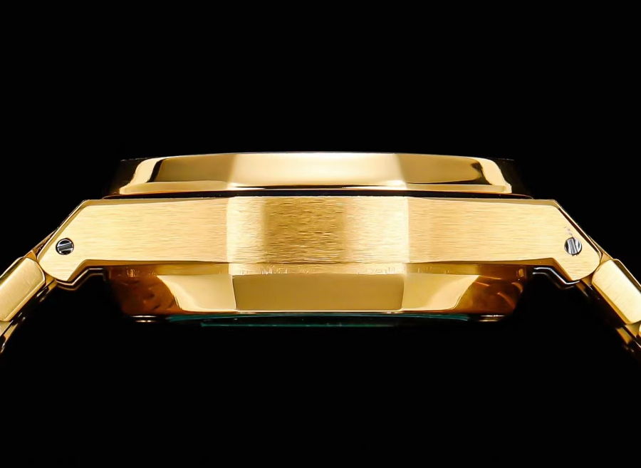 Audemars Piguet Royal Oak Chronograph 41mm Purple Dial 오데마 피게 로얄 오크 크로노그래프 41mm 골드베젤 그린 다이얼 9