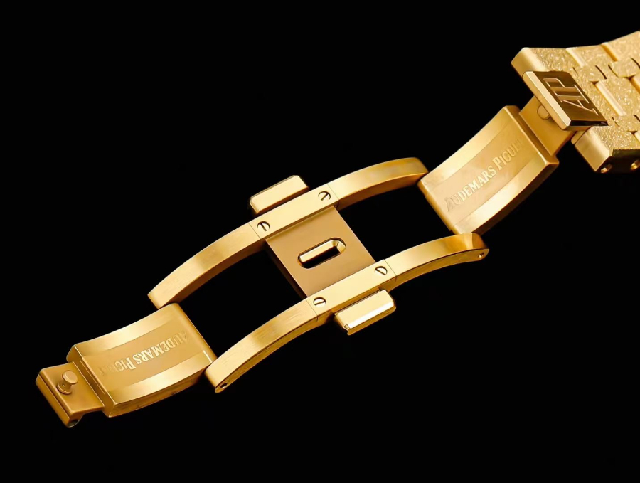 Audemars Piguet Royal Oak Chronograph 41mm Purple Dial 오데마 피게 로얄 오크 크로노그래프 41mm 골드베젤 그린 다이얼 11