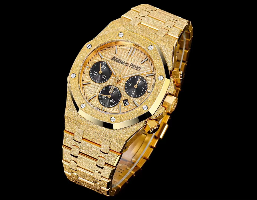 Audemars Piguet Royal Oak Chronograph 41mm Purple Dial 오데마 피게 로얄 오크 크로노그래프 41mm 골드다이얼 4