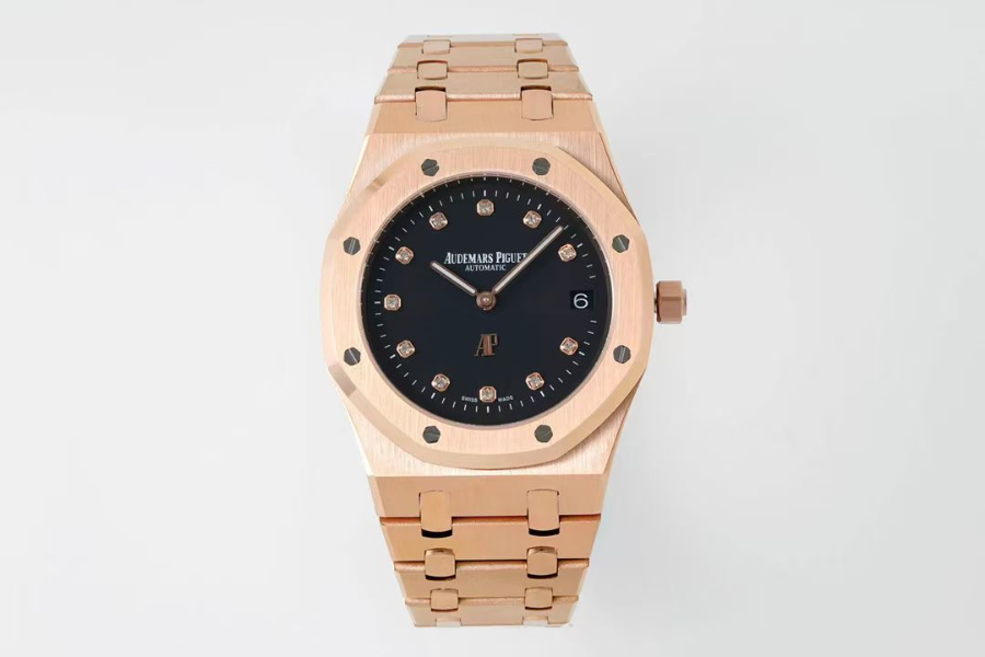 Audemars Piguet Royal Oak Extra-Thin 39mm Ref.15202 오데마 피게 로얄 오크 엑스트라 씬 39mm 브론즈골드베젤 블랙다이얼 2