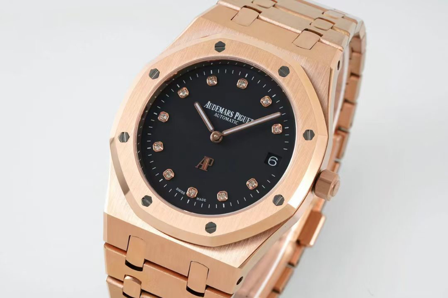 Audemars Piguet Royal Oak Extra-Thin 39mm Ref.15202 오데마 피게 로얄 오크 엑스트라 씬 39mm 브론즈골드베젤 블랙다이얼 4