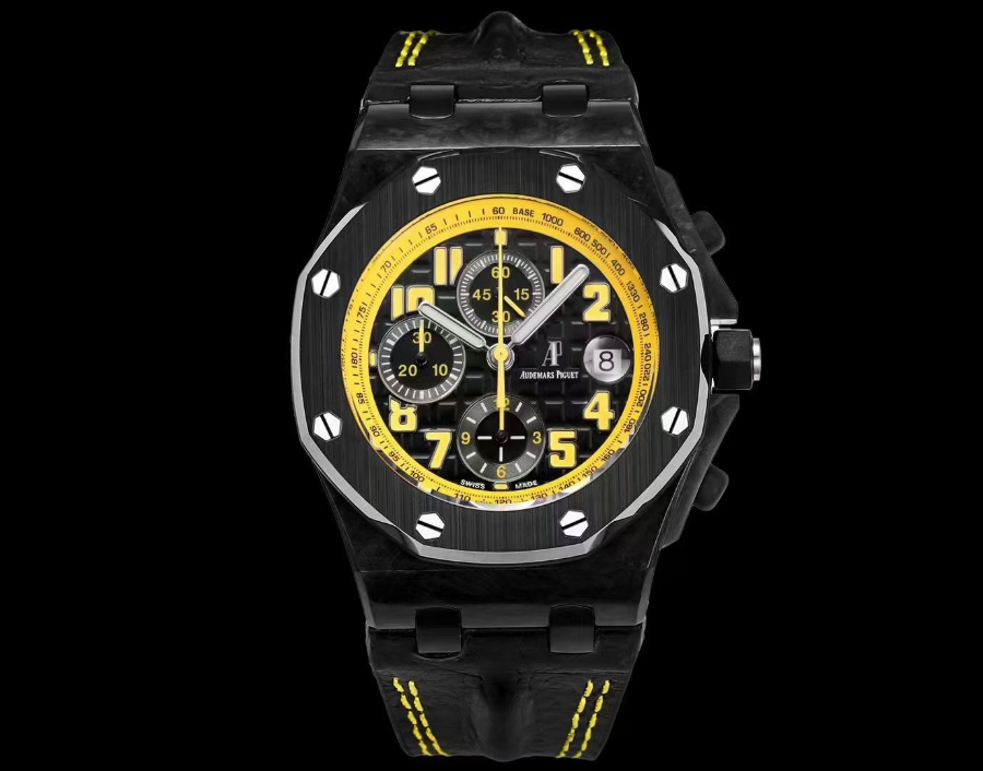 Audemars Piguet Royal Oak Offshore Chronograph 26400 오데마 피게 로열 오크 오프쇼어 크로노그래프 26400 블랙 옐로우 1