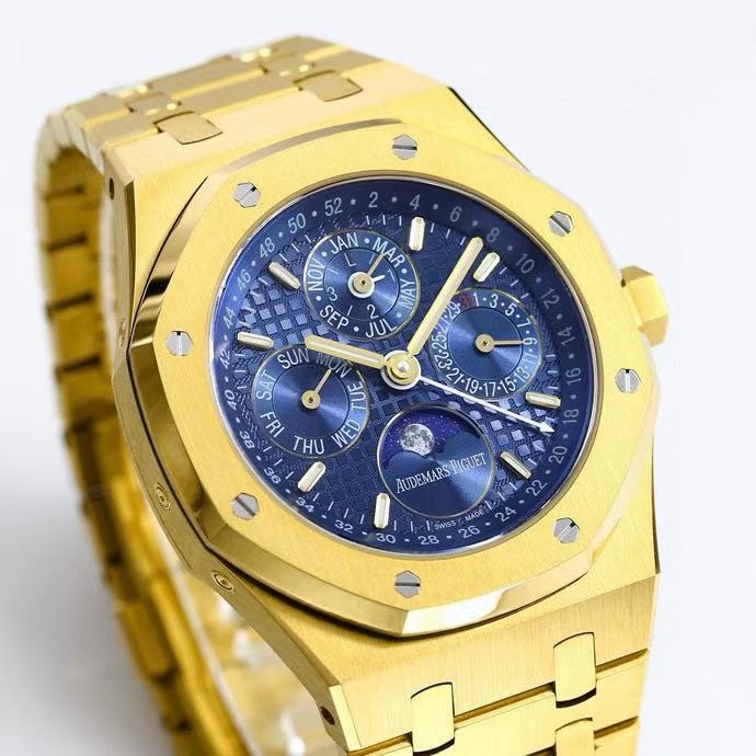Audemars Piguet Royal Oak Perpetual Calendar 26574ST.OO.1220ST.01 오데마 피게 로열 오크 퍼페추얼 캘린더 26574 옐로우골드 베젤 3