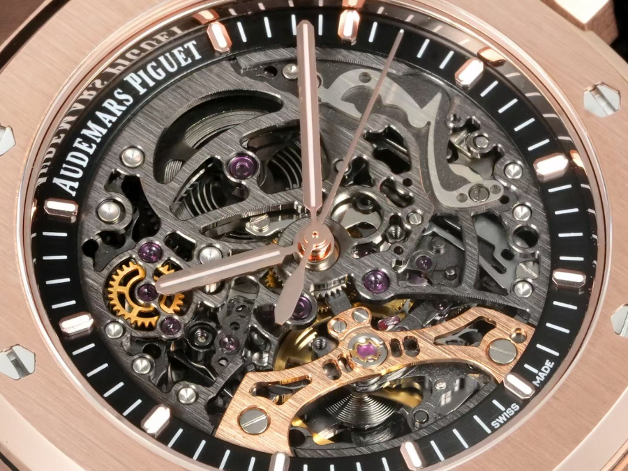 Audemars Piguet Royal Oak Double Balance Wheel Openworked 15407ST.OO.1220ST.01 오데마 피게 로열 오크 더블 밸런스 휠 오픈워크 15407 브론즈골드 4