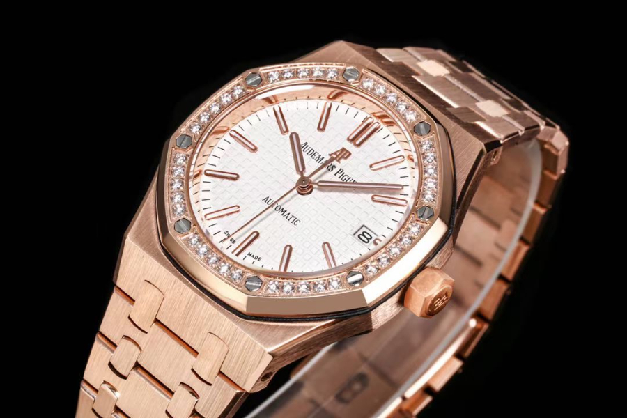 Audemars Piguet Royal Oak Selfwinding 37mm 15451ST 오데마 피게 로열 오크 여성용 셀프와인딩 37mm 15451 브론즈골드 화이트베젤 5
