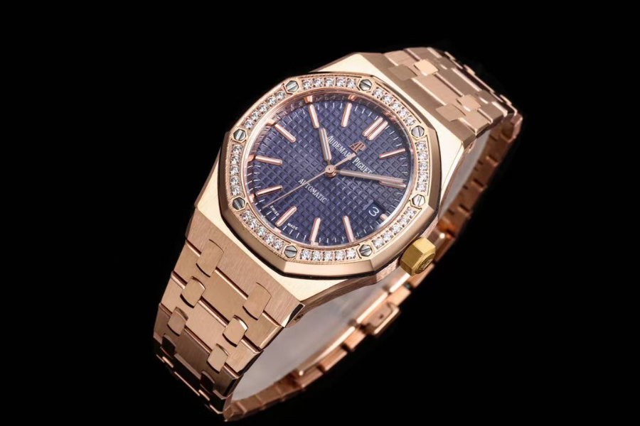 Audemars Piguet Royal Oak Selfwinding 37mm 15451ST 오데마 피게 로열 오크 여성용 셀프와인딩 37mm 15451 브론즈골드 네이비다이얼 2