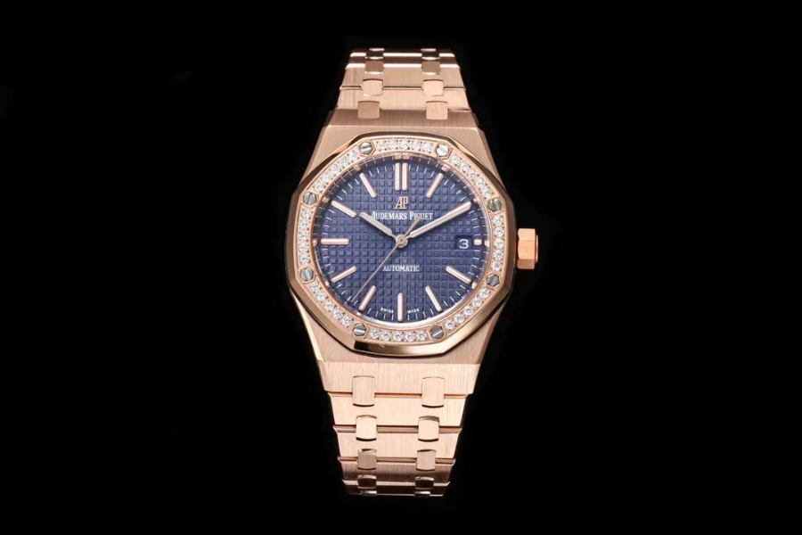 Audemars Piguet Royal Oak Selfwinding 37mm 15451ST 오데마 피게 로열 오크 여성용 셀프와인딩 37mm 15451 브론즈골드 네이비다이얼 1