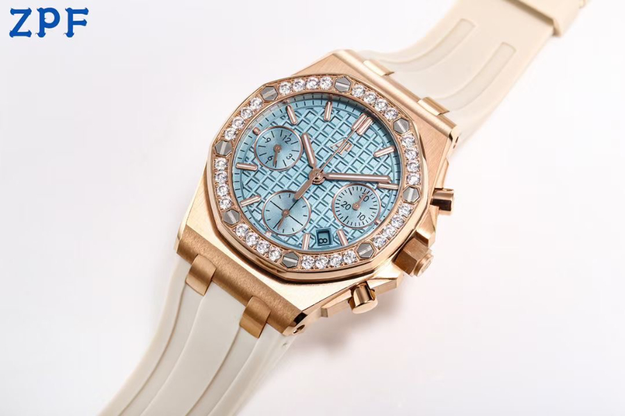 Audemars Piguet Royal Oak Selfwinding 37mm 15451ST 오데마 피게 로열 오크 여성용 셀프와인딩 37mm 15451 브론즈골드 민트다이얼 3