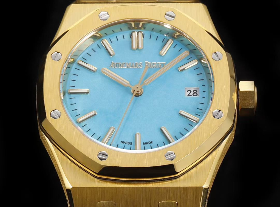 Audemars Piguet Royal Oak Selfwinding 37mm 15451ST 오데마 피게 로열 오크 여성용 셀프와인딩 37mm 15451 골드베젤 코발트다이얼 4