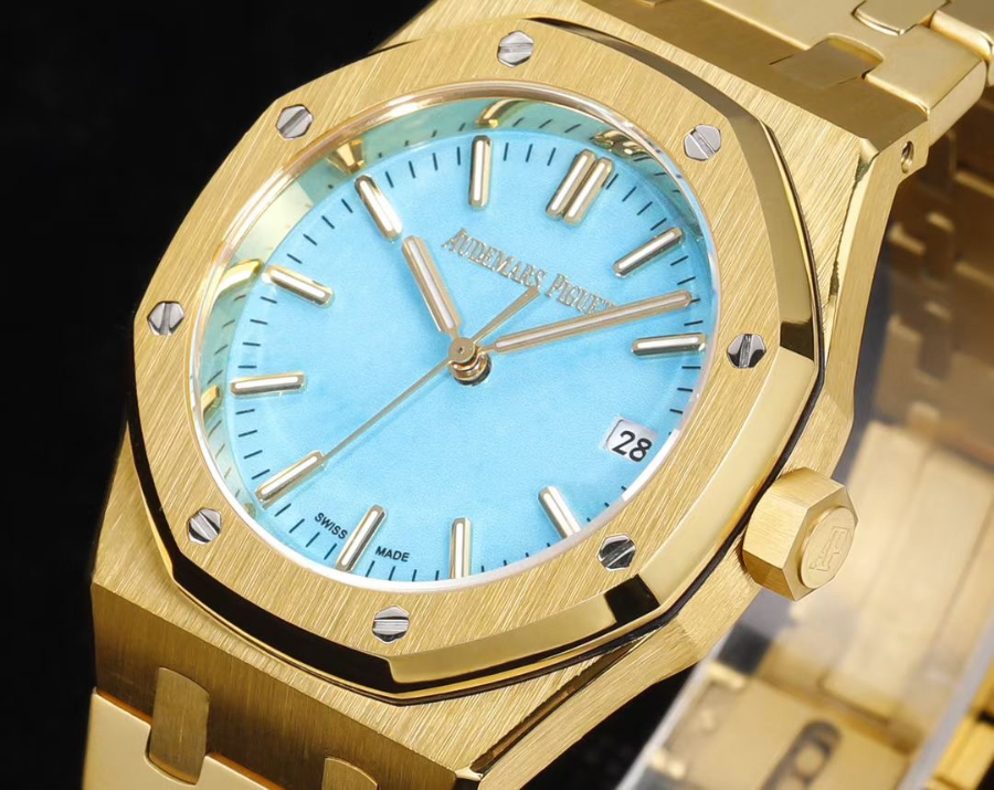 Audemars Piguet Royal Oak Selfwinding 37mm 15451ST 오데마 피게 로열 오크 여성용 셀프와인딩 37mm 15451 골드베젤 코발트다이얼 5
