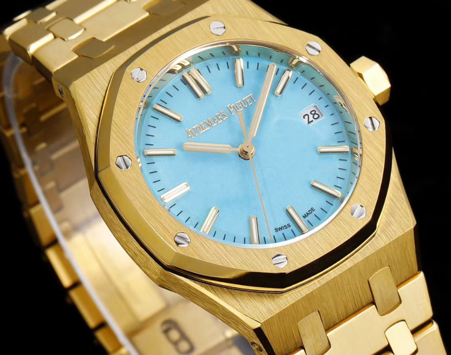 Audemars Piguet Royal Oak Selfwinding 37mm 15451ST 오데마 피게 로열 오크 여성용 셀프와인딩 37mm 15451 골드베젤 코발트다이얼 6