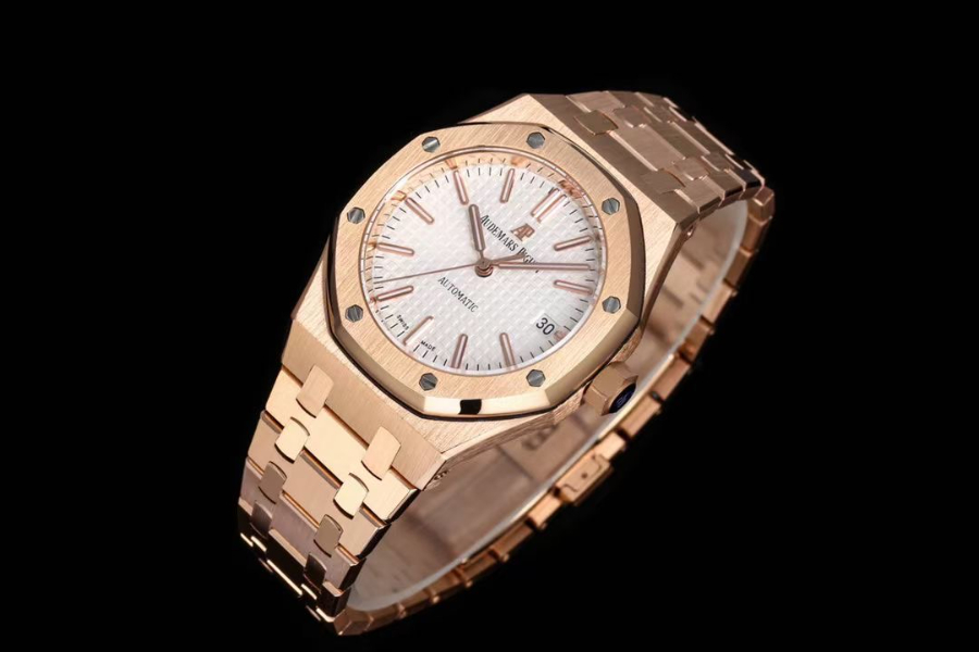 Audemars Piguet Royal Oak Selfwinding 37mm 15451ST 오데마 피게 로열 오크 여성용 셀프와인딩 37mm 15451 브론즈골드베젤 화이트다이얼 2