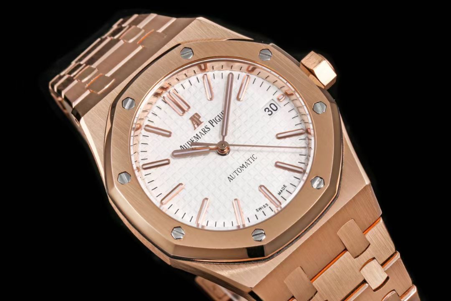 Audemars Piguet Royal Oak Selfwinding 37mm 15451ST 오데마 피게 로열 오크 여성용 셀프와인딩 37mm 15451 브론즈골드베젤 화이트다이얼 3