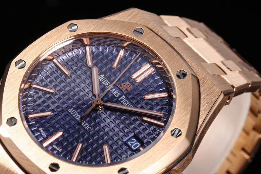 Audemars Piguet Royal Oak Selfwinding 37mm 15451ST 오데마 피게 로열 오크 여성용 셀프와인딩 37mm 15451 브론즈골드베젤 퍼플다이얼 5
