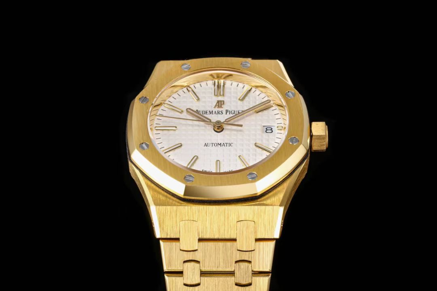 Audemars Piguet Royal Oak Selfwinding 37mm 15451ST 오데마 피게 로열 오크 여성용 셀프와인딩 37mm 15451 골드베젤 화이트다이얼 4