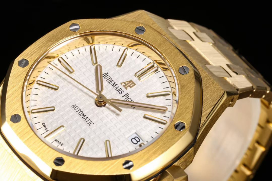 Audemars Piguet Royal Oak Selfwinding 37mm 15451ST 오데마 피게 로열 오크 여성용 셀프와인딩 37mm 15451 골드베젤 화이트다이얼 5