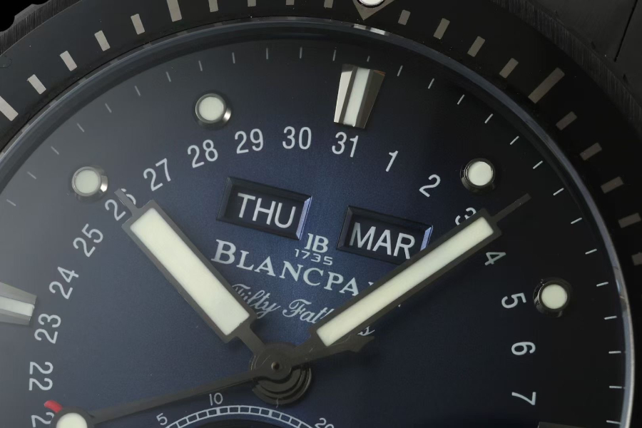 Blancpain Fifty Fathoms Bathyscaphe 블랑팡 피프티 패덤즈 바티스카프 컴플리트 캘린더 문페이즈 세라믹 네이비 5