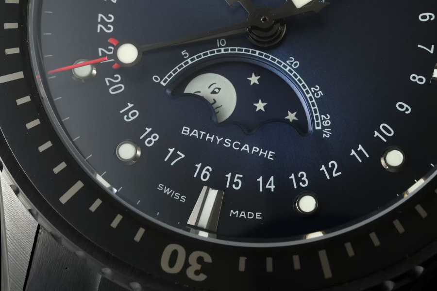 Blancpain Fifty Fathoms Bathyscaphe 블랑팡 피프티 패덤즈 바티스카프 컴플리트 캘린더 문페이즈 세라믹 네이비 6