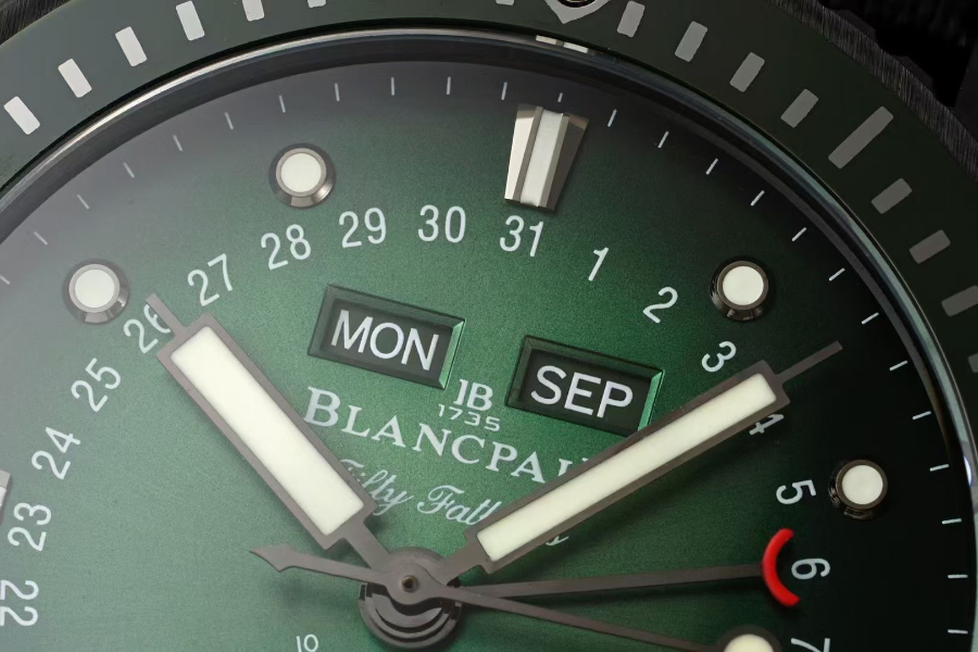 Blancpain Fifty Fathoms Bathyscaphe 블랑팡 피프티 패덤즈 바티스카프 컴플리트 캘린더 문페이즈 세라믹 그린 5