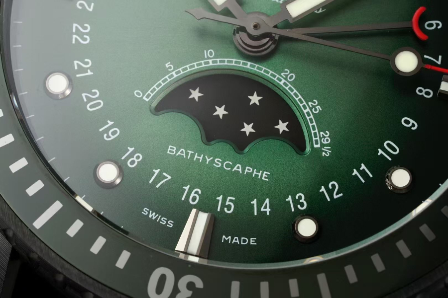 Blancpain Fifty Fathoms Bathyscaphe 블랑팡 피프티 패덤즈 바티스카프 컴플리트 캘린더 문페이즈 세라믹 그린 6