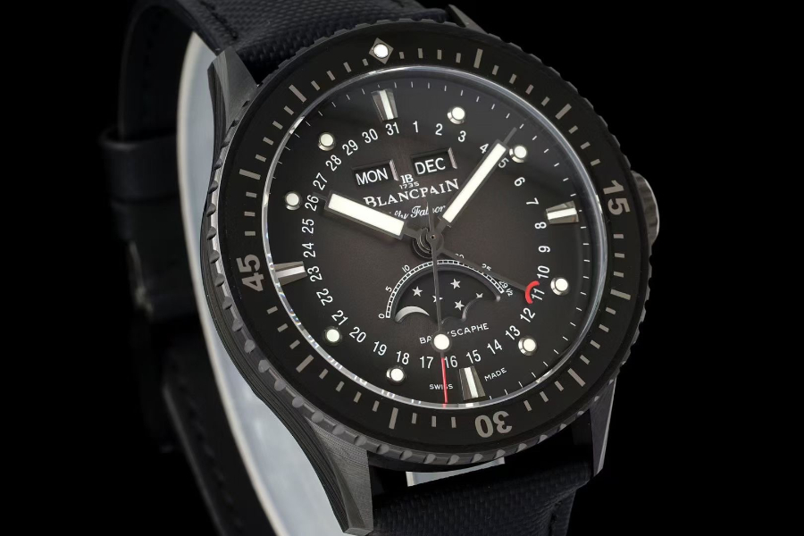 Blancpain Fifty Fathoms Bathyscaphe 블랑팡 피프티 패덤즈 바티스카프 컴플리트 캘린더 문페이즈 세라믹 블랙 3