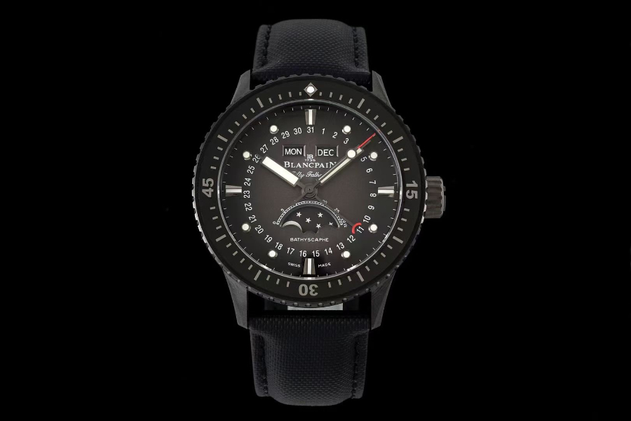 Blancpain Fifty Fathoms Bathyscaphe 블랑팡 피프티 패덤즈 바티스카프 컴플리트 캘린더 문페이즈 세라믹 블랙 2