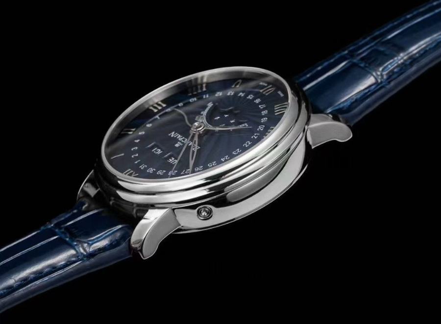 Blancpain Villeret Quantième Complet Phases de Lune 6654 블랑팡 빌레레 컴플리트 캘린더 문페이즈 6654 실버 네이비다이얼 8