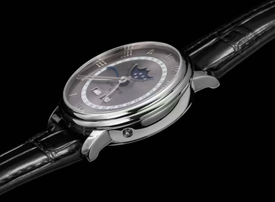 Blancpain Villeret Quantième Complet Phases de Lune 6654 블랑팡 빌레레 컴플리트 캘린더 문페이즈 6654 실버 그레이다이얼 8