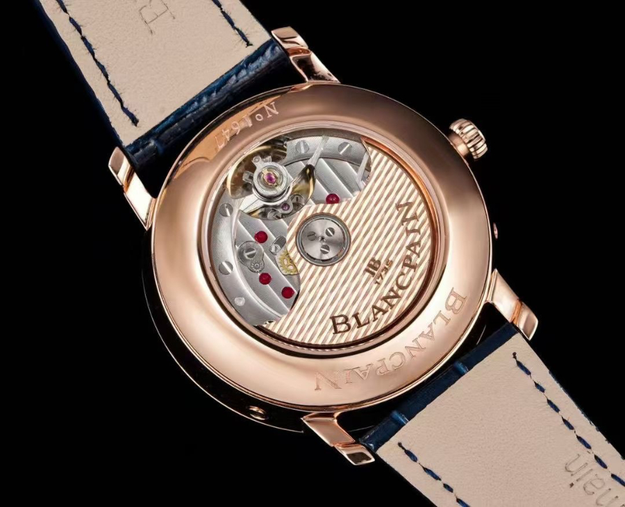 Blancpain Villeret Quantième Complet Phases de Lune 6654 블랑팡 빌레레 컴플리트 캘린더 문페이즈 6654 골드 블루 다이얼 9