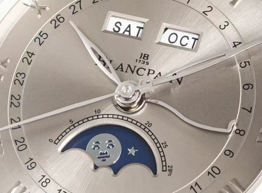 Blancpain Villeret Quantième Complet Phases de Lune 6654 블랑팡 빌레레 컴플리트 캘린더 문페이즈 6654 실버 그레이 다이얼 6