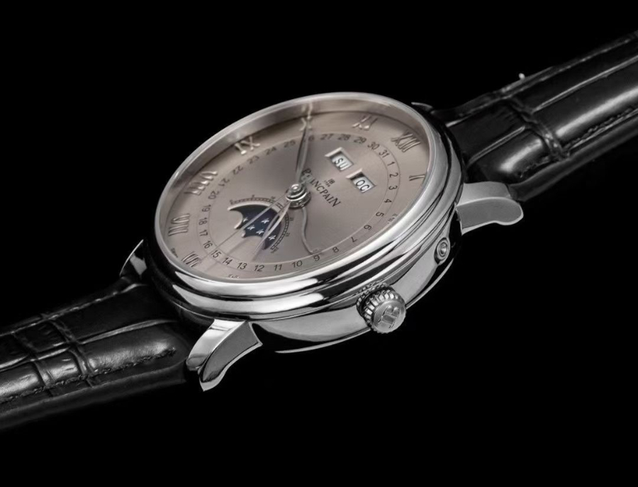Blancpain Villeret Quantième Complet Phases de Lune 6654 블랑팡 빌레레 컴플리트 캘린더 문페이즈 6654 실버 그레이 다이얼 7