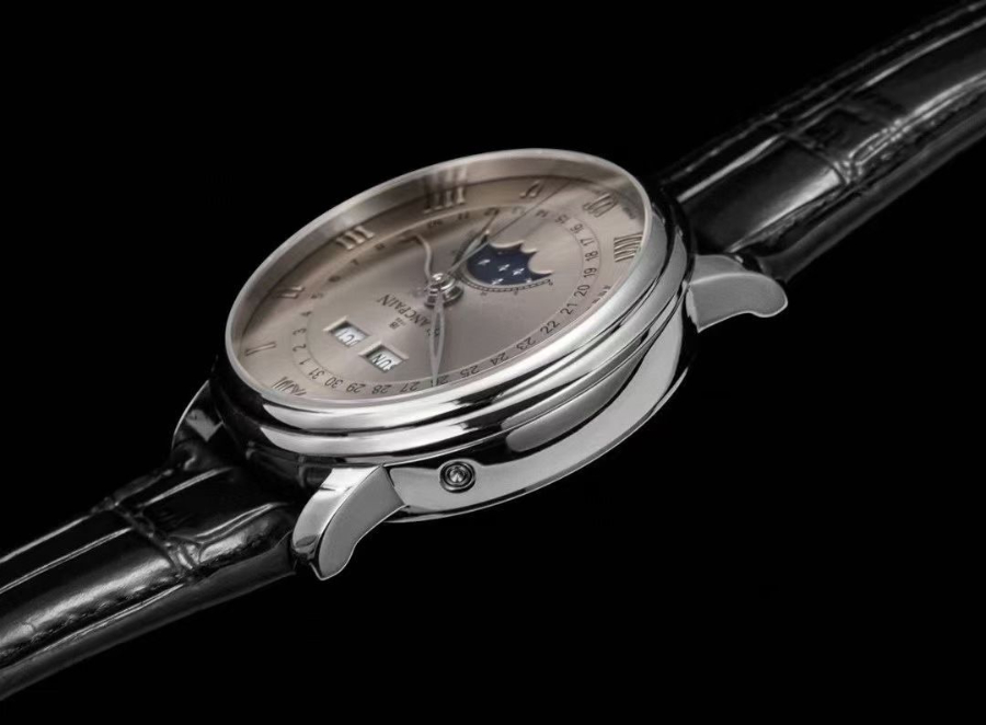 Blancpain Villeret Quantième Complet Phases de Lune 6654 블랑팡 빌레레 컴플리트 캘린더 문페이즈 6654 실버 그레이 다이얼 8