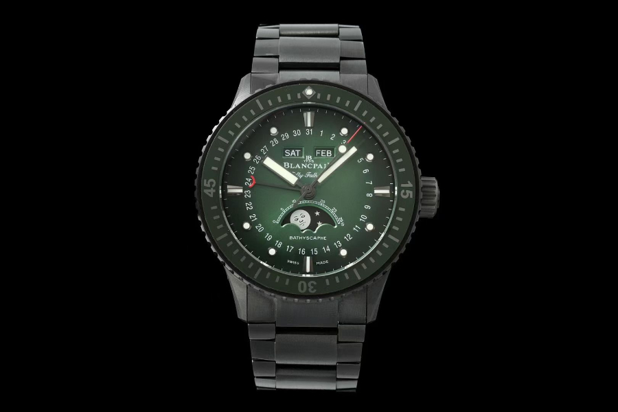 Blancpain Villeret Quantième Complet Phases de Lune 6654 블랑팡 빌레레 컴플리트 캘린더 문페이즈 6654 블랙 그린 다이얼 1