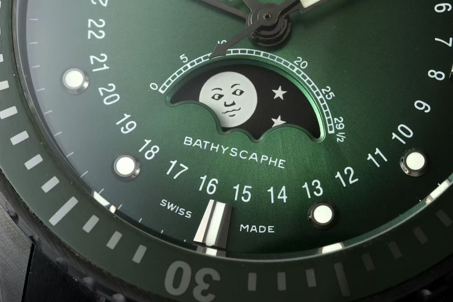 Blancpain Villeret Quantième Complet Phases de Lune 6654 블랑팡 빌레레 컴플리트 캘린더 문페이즈 6654 블랙 그린 다이얼 4