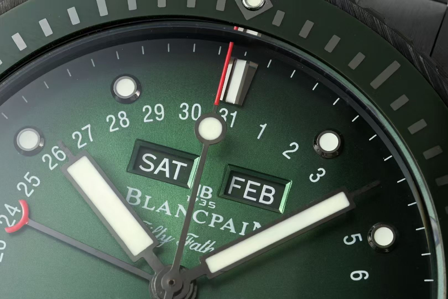 Blancpain Villeret Quantième Complet Phases de Lune 6654 블랑팡 빌레레 컴플리트 캘린더 문페이즈 6654 블랙 그린 다이얼 5