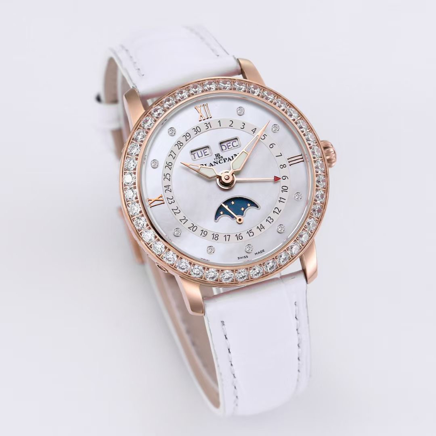 BLANCPAIN Villeret Moonphase Full Calendar Ladies Watch 블랑팡 빌레레 문페이즈 풀 캘린더 여성용 시계 5