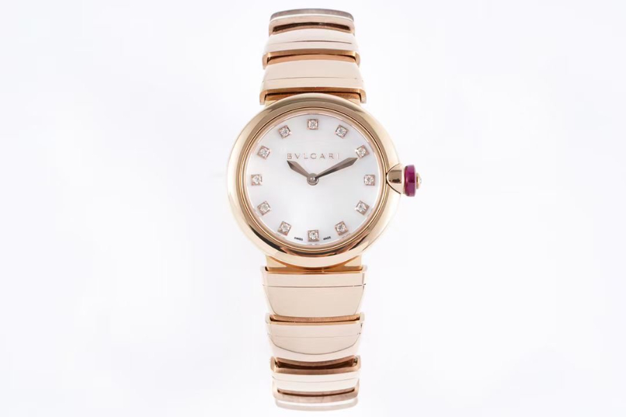BVLGARI LVCEA 28mm Diamond Bezel Quartz Watch 불가리 루체아 28mm 다이아몬드 베젤 여성용 쿼츠 시계 화이트베젤 2