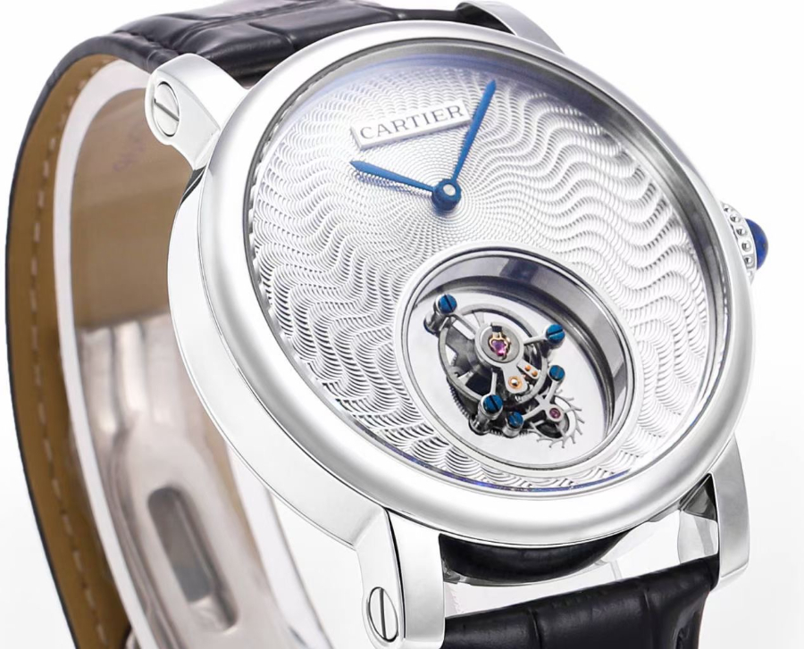 CARTIER Rotonde Tourbillon Mystérieux 까르띠에 로통드 미스터리 투르비용 45mm 수동 시계 5