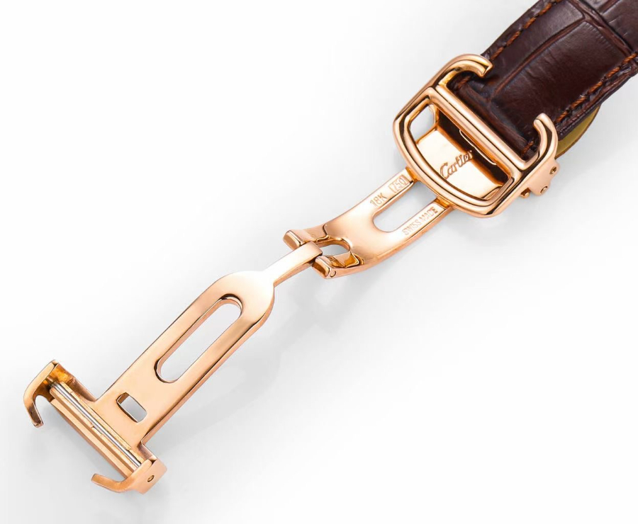 CARTIER Rotonde Tourbillon Mystérieux 까르띠에 로통드 미스터리 투르비용 45mm 수동 시계 골드베젤 9