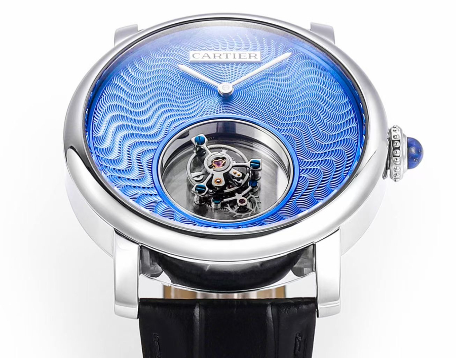CARTIER Rotonde Tourbillon Mystérieux 까르띠에 로통드 미스터리 투르비용 45mm 수동 시계 3