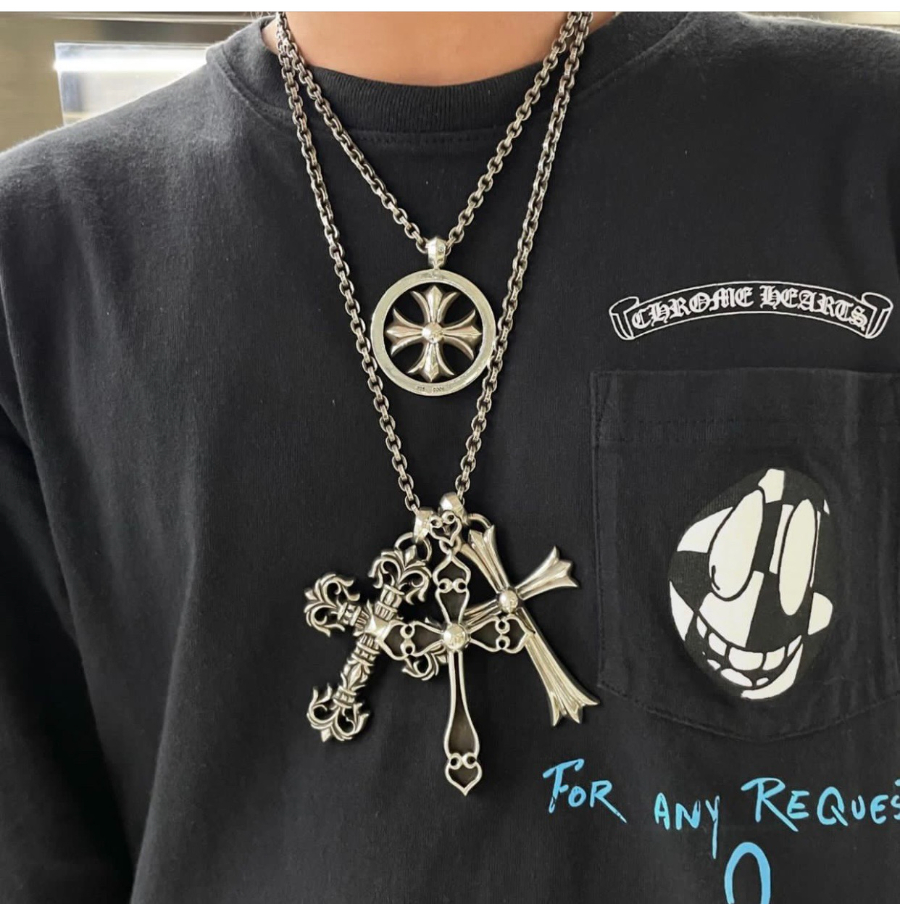 Chrome Hearts Heart Cross Pendant 크롬하츠 하트 크로스 펜던트 925 3