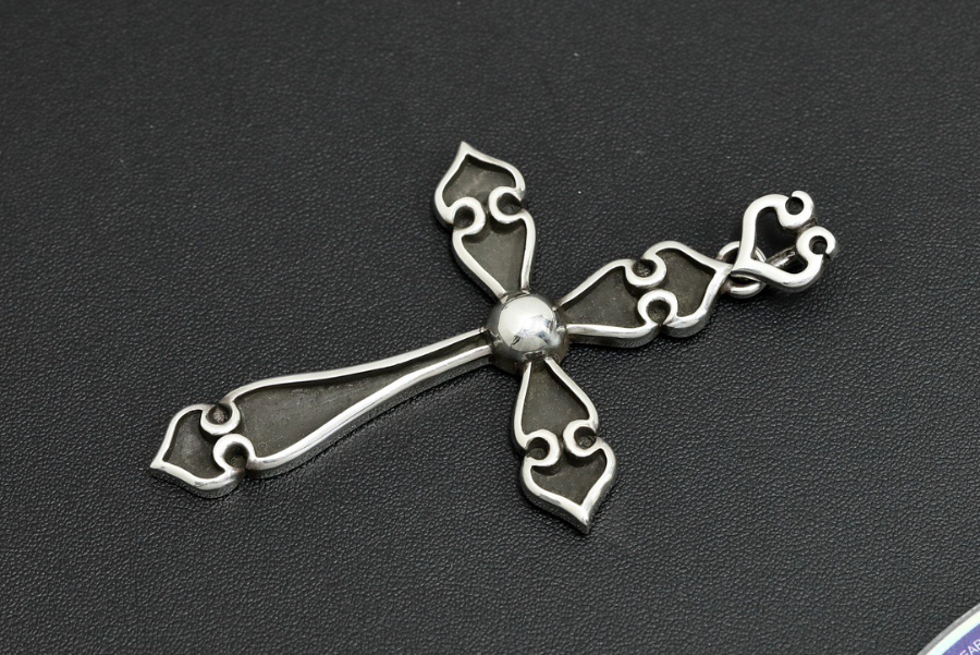 Chrome Hearts Heart Cross Pendant 크롬하츠 하트 크로스 펜던트 925 13