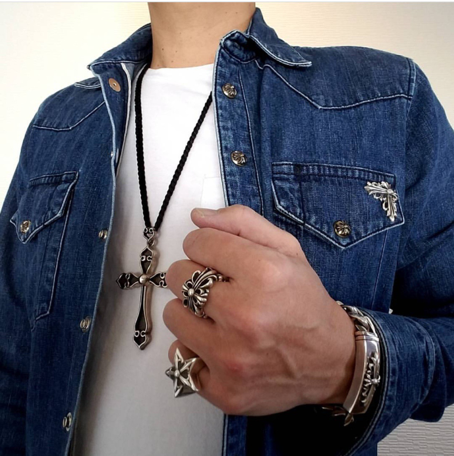 Chrome Hearts Heart Cross Pendant 크롬하츠 하트 크로스 펜던트 925 17