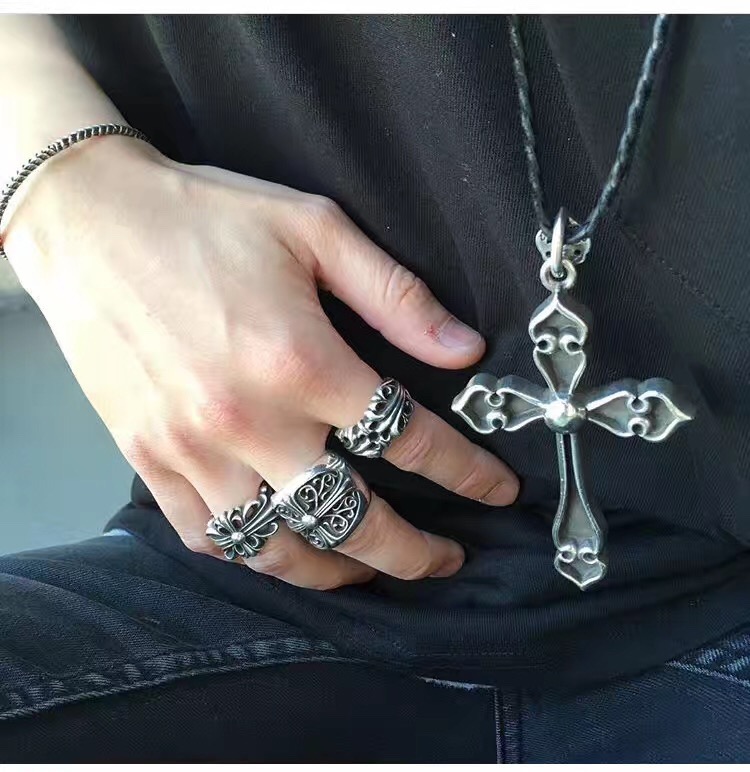 Chrome Hearts Heart Cross Pendant 크롬하츠 하트 크로스 펜던트 925 21
