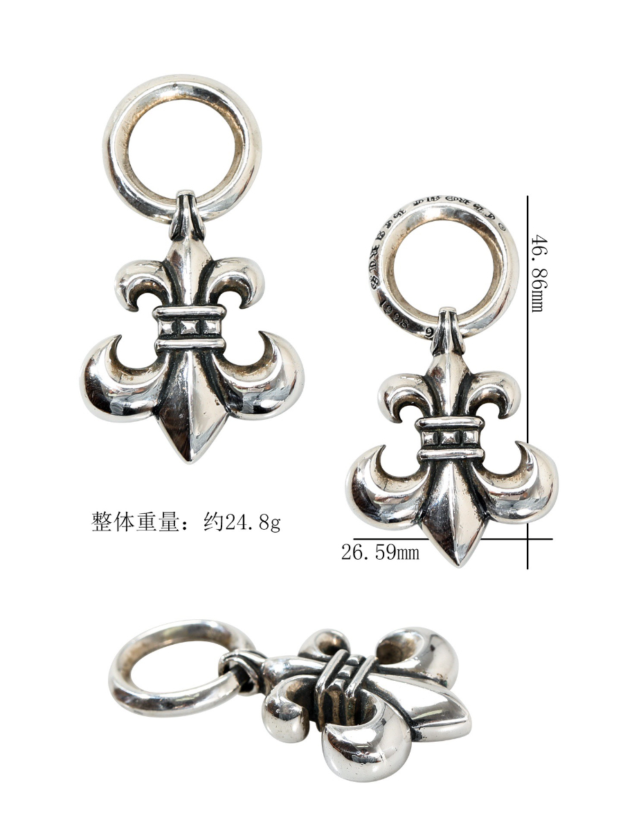 Chrome Hearts Large Ring Fleur Pendant 크롬하츠 라지 링 플뢰르 펜던트 7